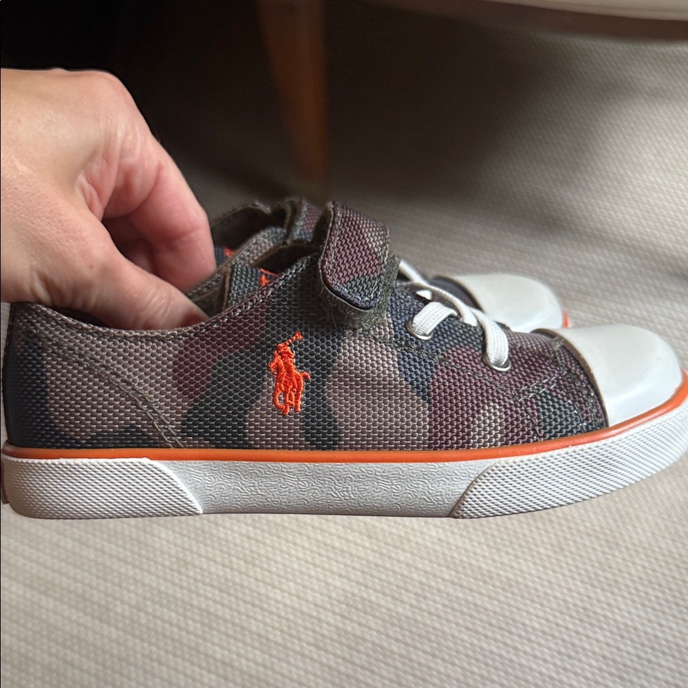 Polo by Ralph Lauren Kids' Camouflage Sneakers - Brown and Orange